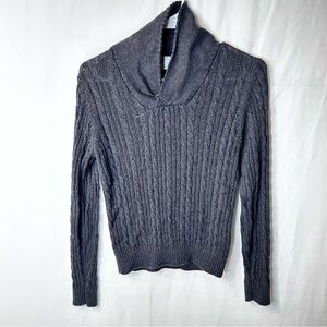 Class Club  Girls’s Charcoal Cowl Neck Sweater Long Sleeves Size 10/12